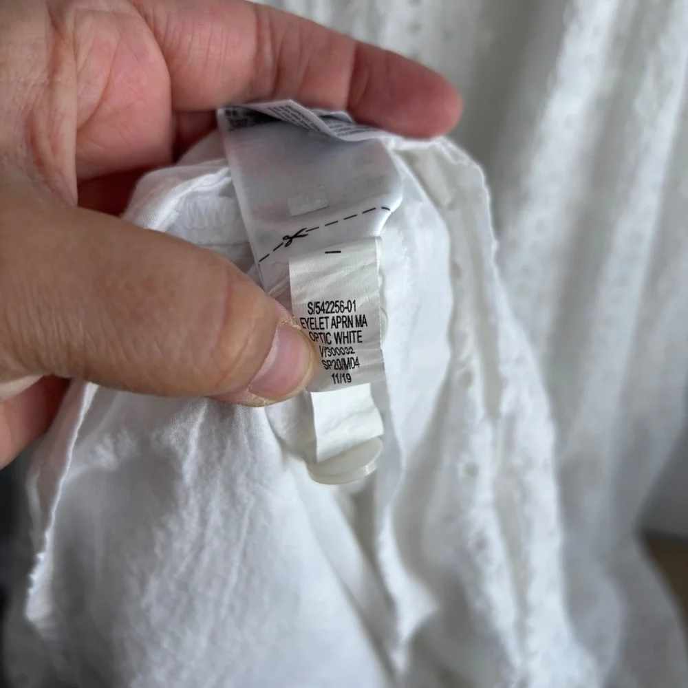 GAP Apron Eyelet Maxi Dress in Optic White - Size 12 - Picture 8 of 9